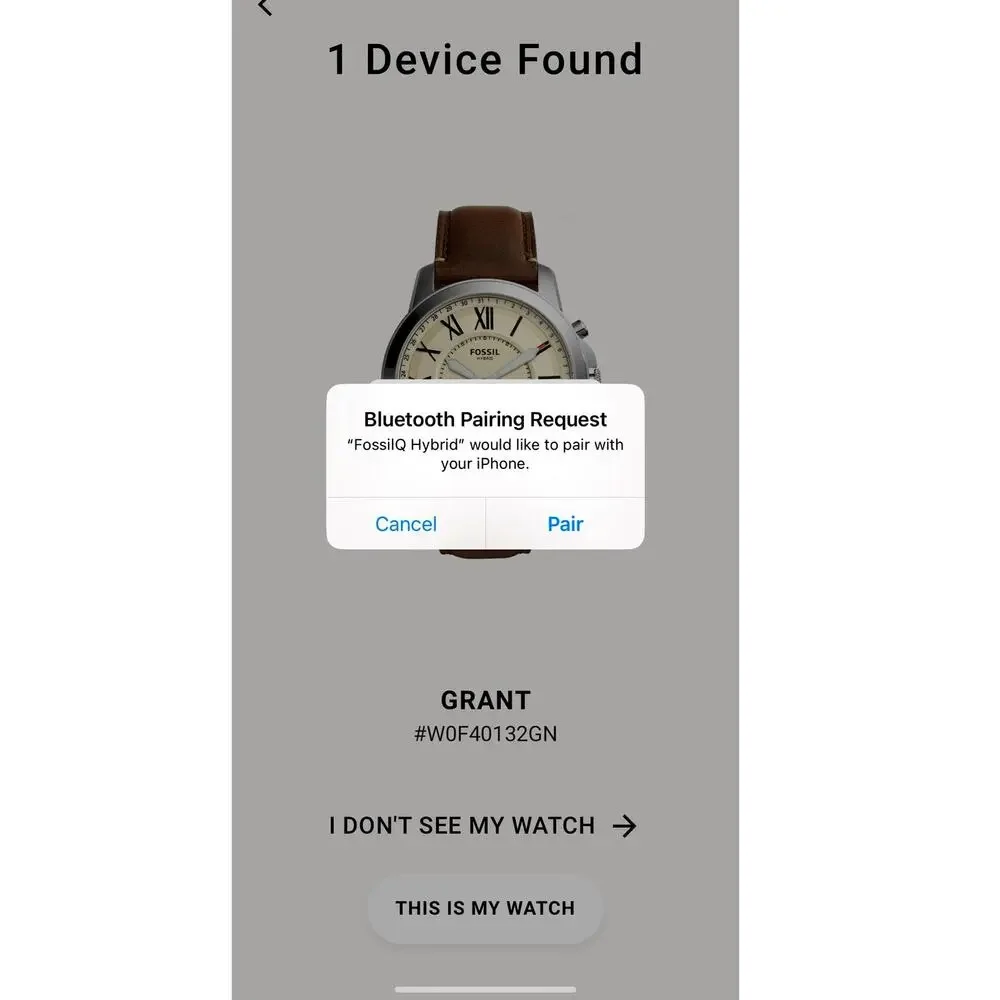 Fossil Q Grant FTW1118 Hybrid Smartwatch Brown Leather 44mm Men’s Watch